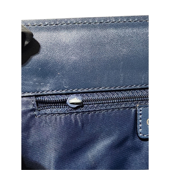 Christian Dior Oblique Handle Bag Navy Blue/Grey - Picture 14 of 16